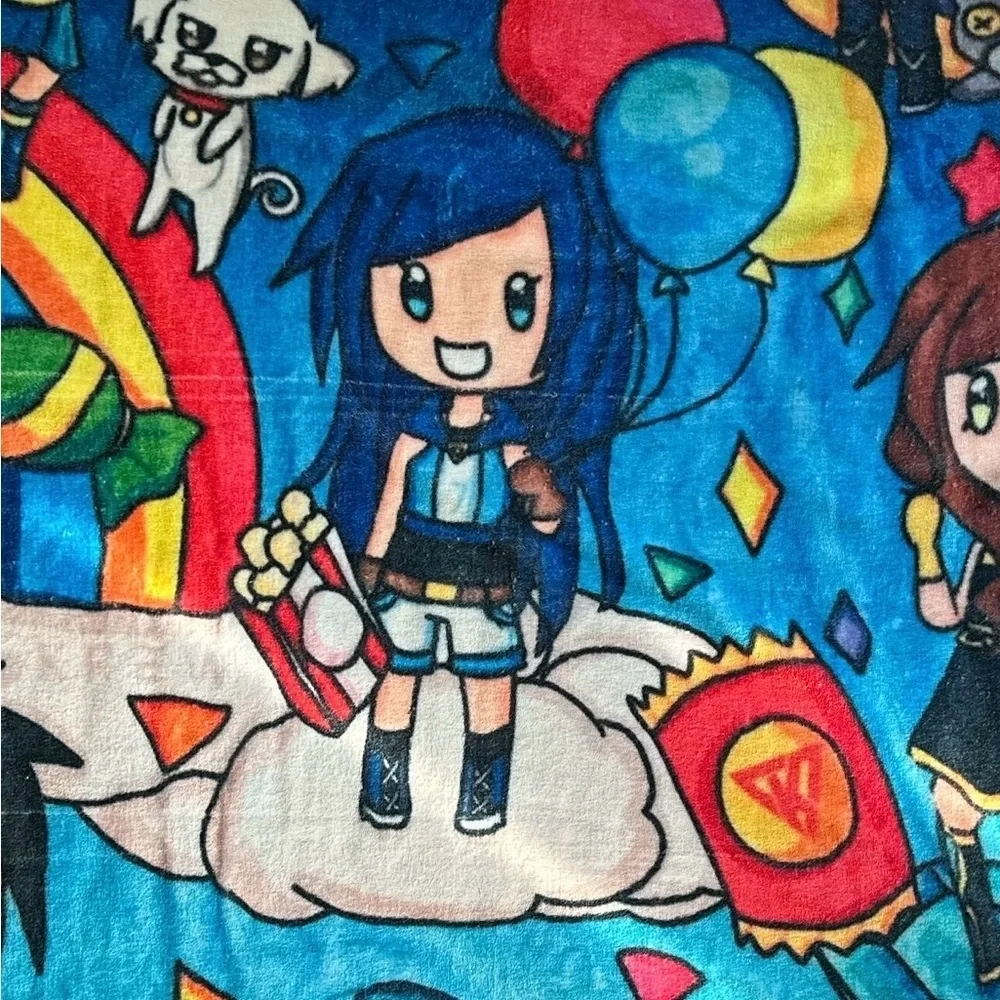 The Krew Anime Kids Blanket Throw Juniper Soft Throw Blanket 4'x3.5' No Tag
